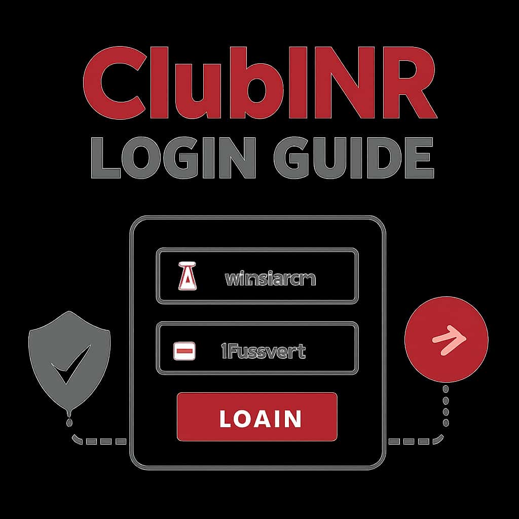 An educational diagram of the ClubINR Login process.