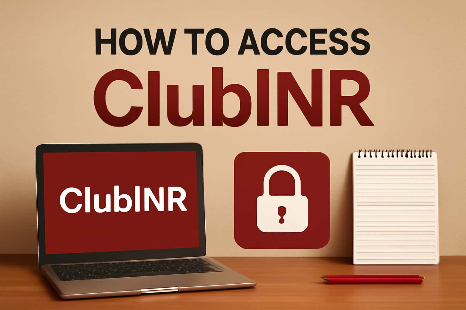 An informative graphic showing how to access ClubINR.