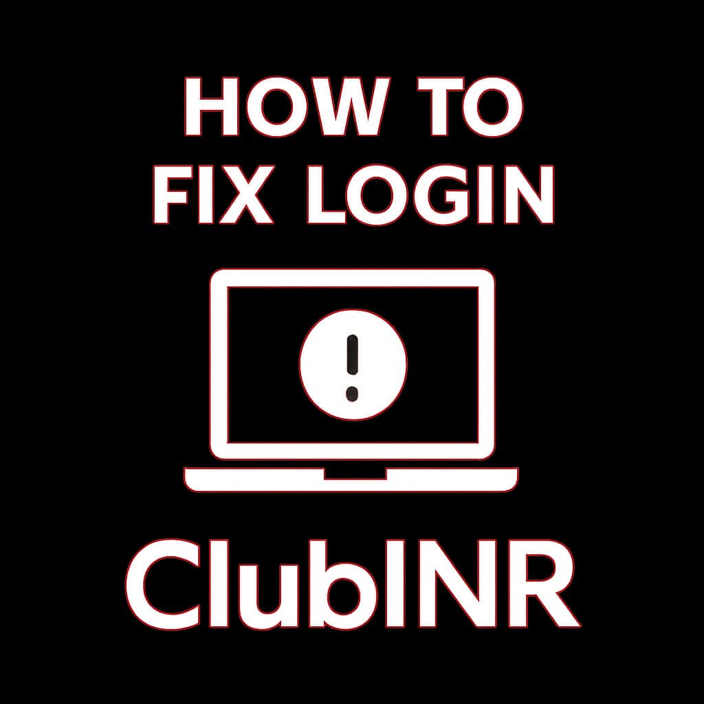 Icon representing assistance for resolving ClubINR login issues.