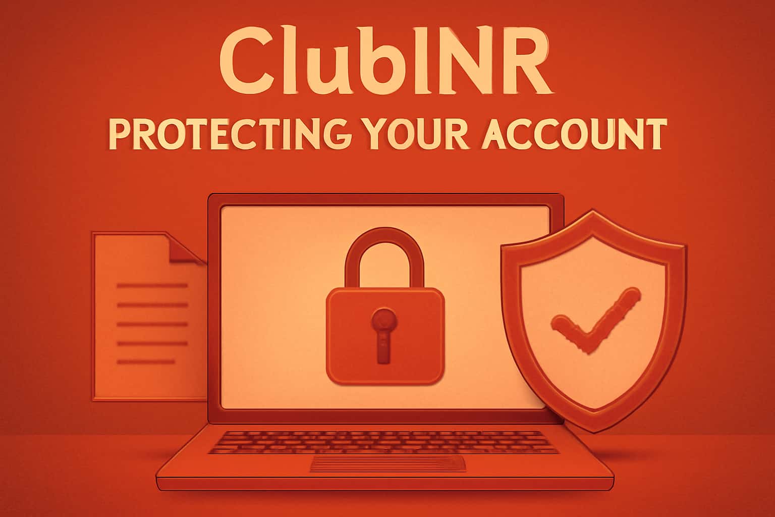 Informative scene showcasing account security measures for ClubINR.