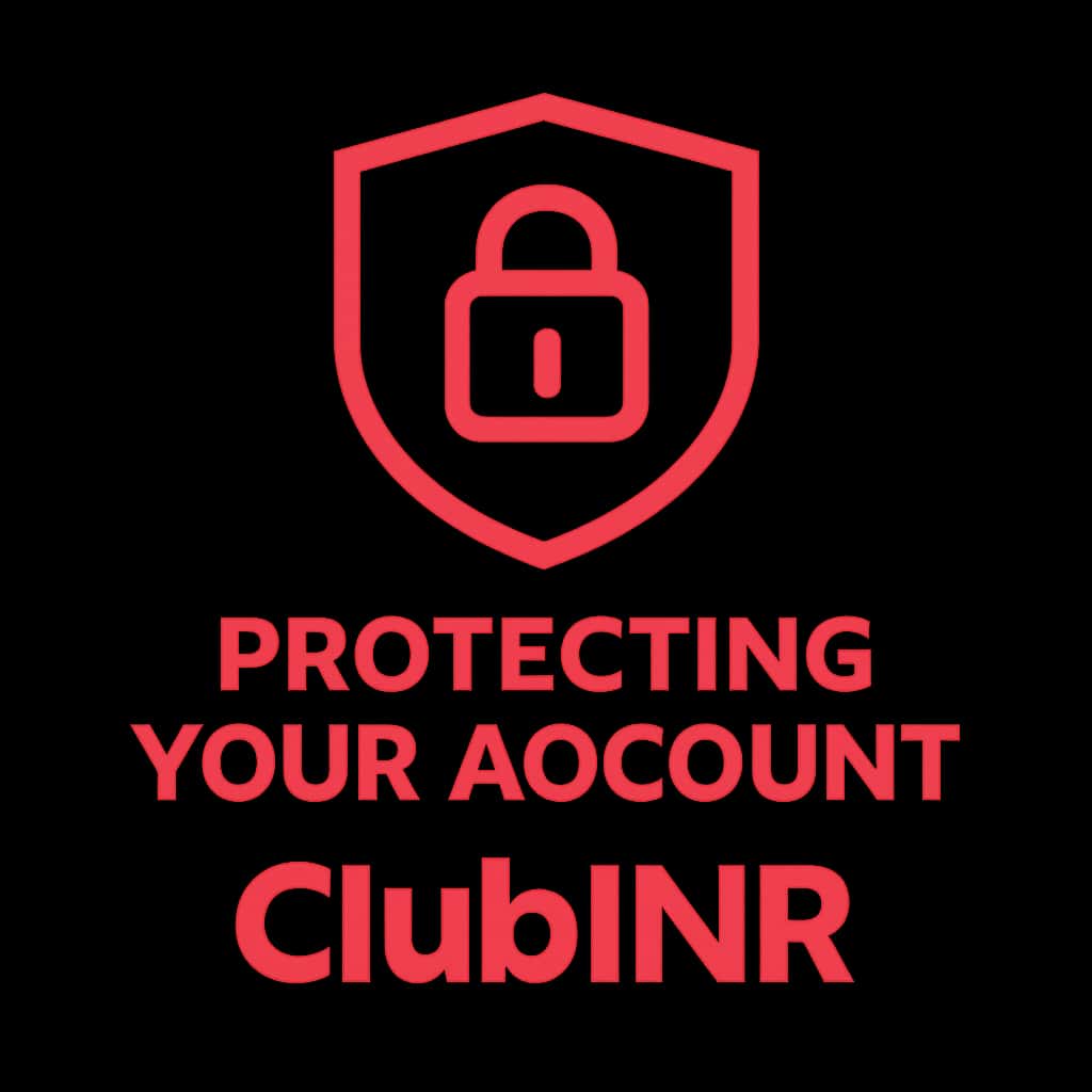 Minimal icon representing account protection for ClubINR.
