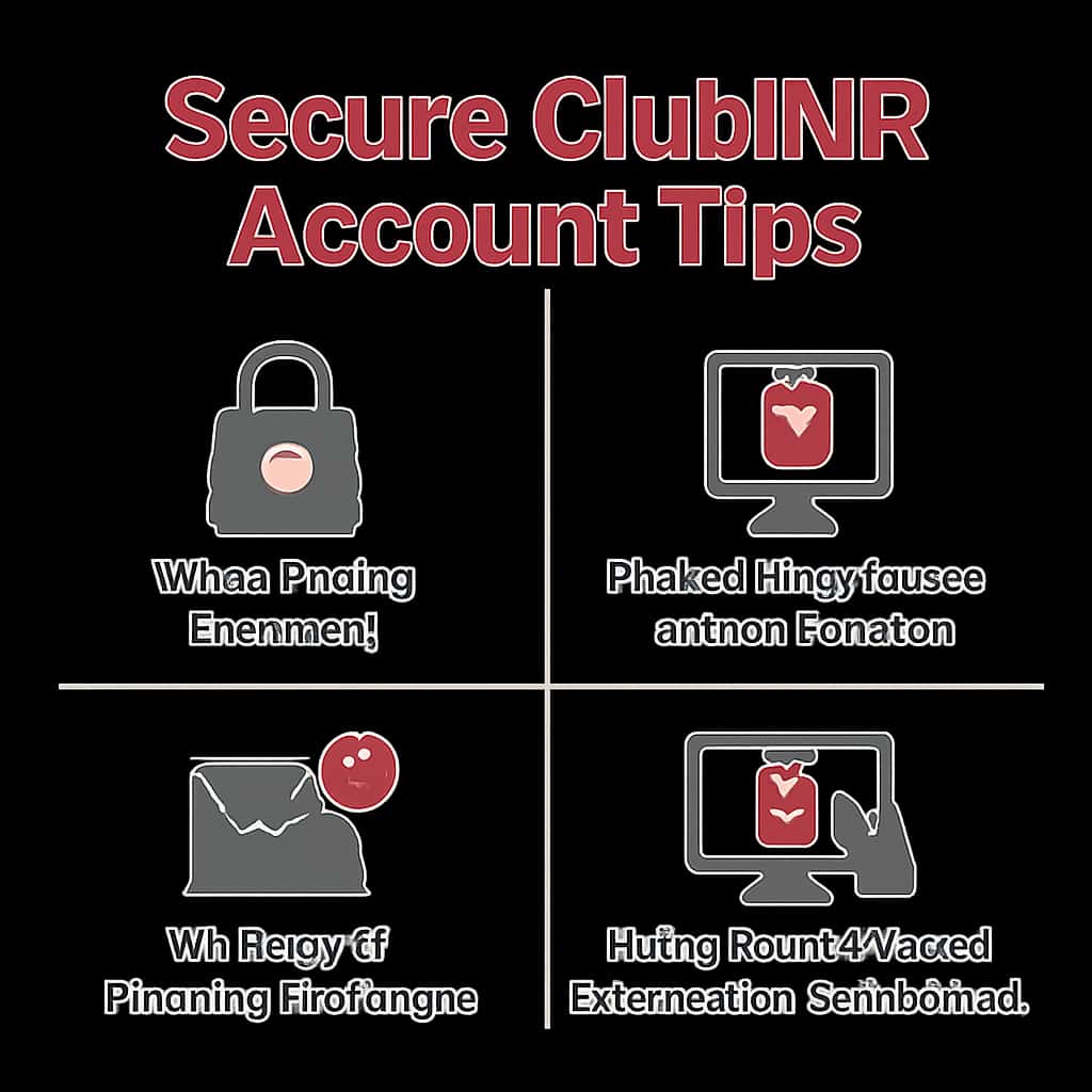 An educational diagram regarding Secure ClubINR Account Tips.