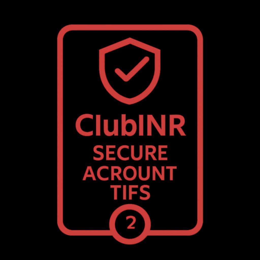A guide badge for Secure ClubINR Account Tips.