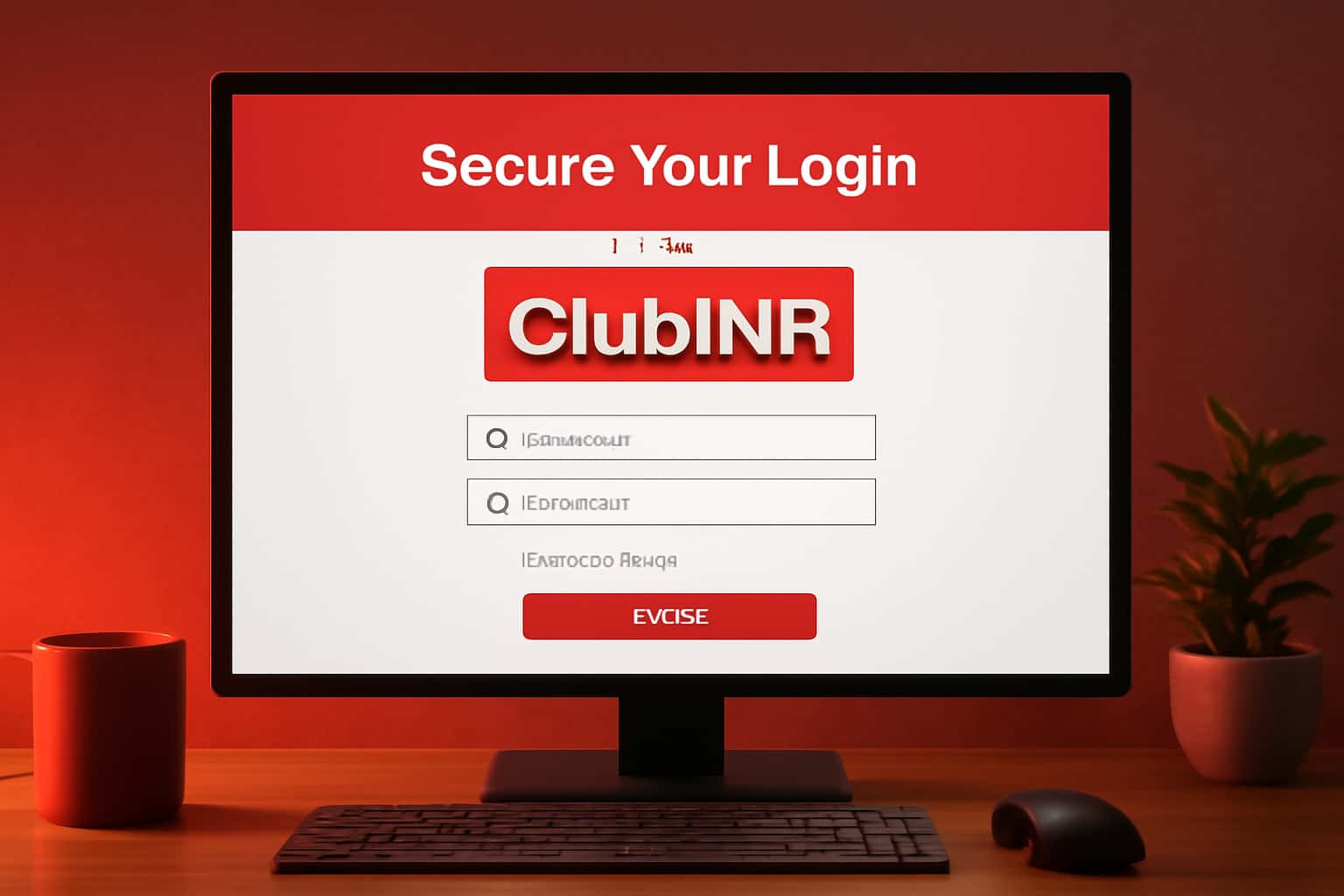An informative scene emphasizing secure access to the ClubINR platform.