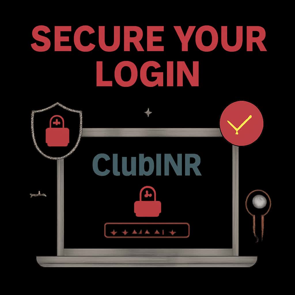 An educational illustration on securing your ClubINR login.