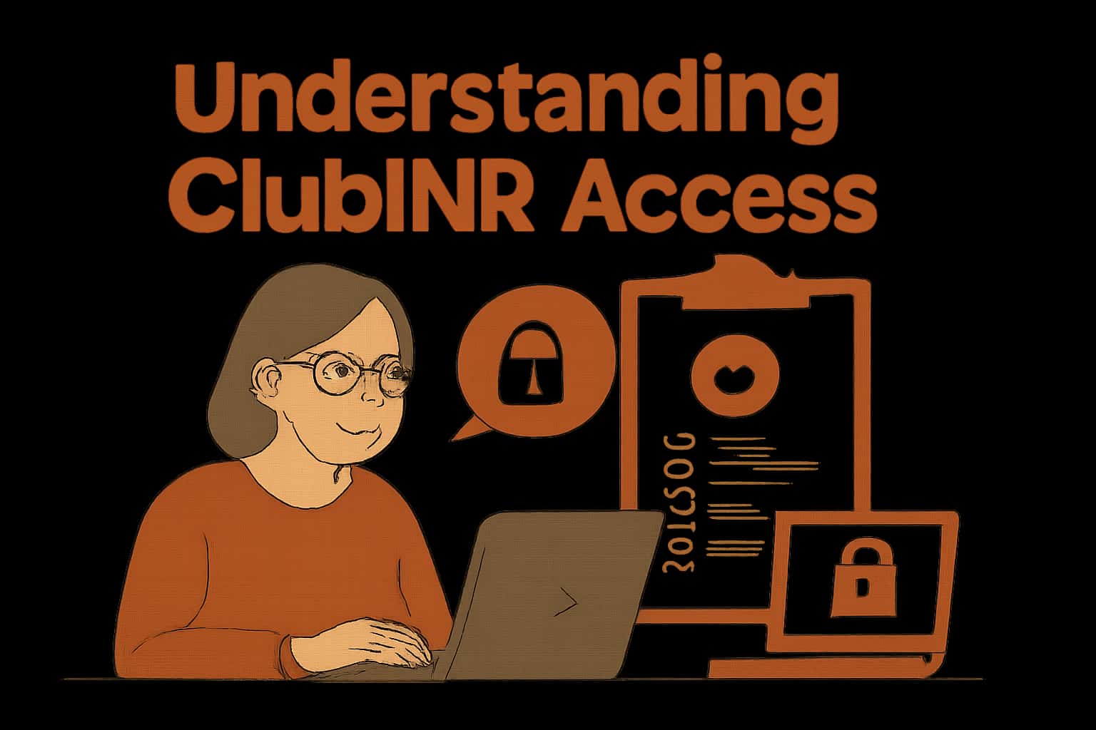 An informative visual representation of ClubINR Access showcasing technological elements.