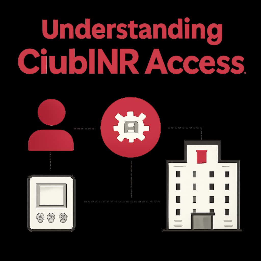An educational diagram illustrating key aspects of ClubINR Access.