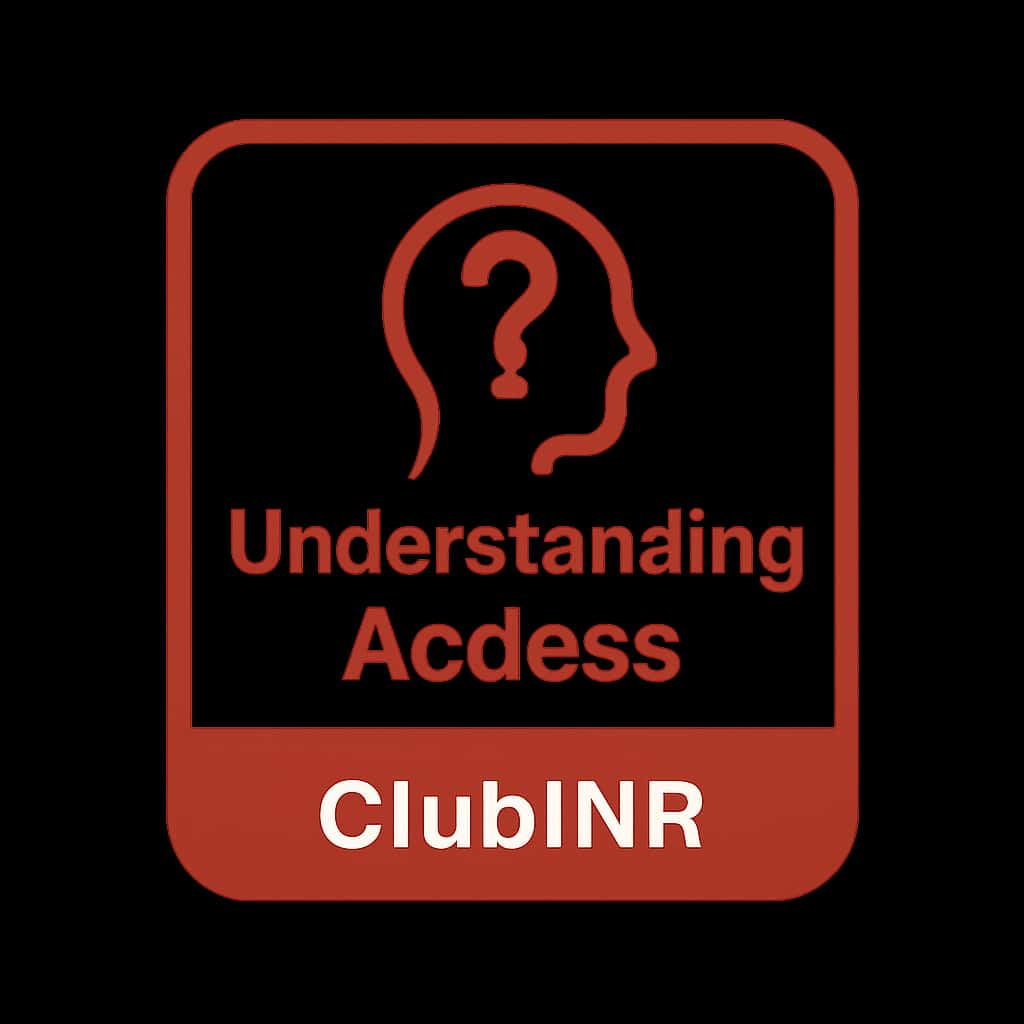 A professional badge representing guidance on ClubINR Access.