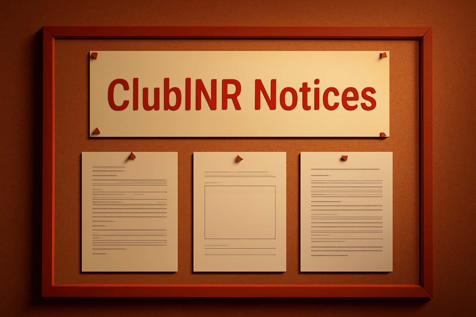 An informative visual representation of the Latest ClubINR Notices.