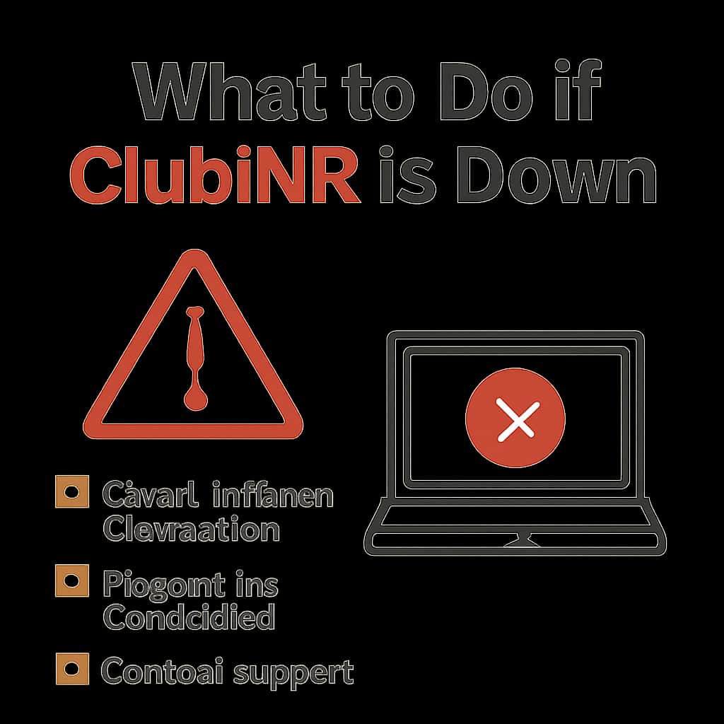 An educational diagram outlining troubleshooting steps for ClubINR access issues.